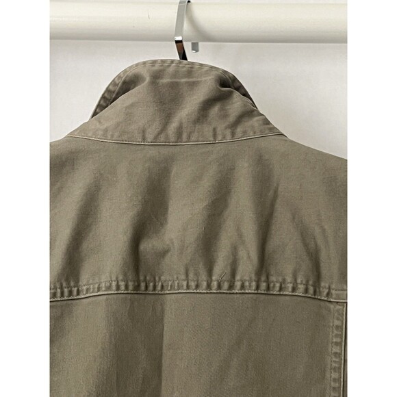 Chico's Design Button Up Twill Vest Womens S (Chico's 0) Khaki Gray Pocket Welt - Picture 9 of 15